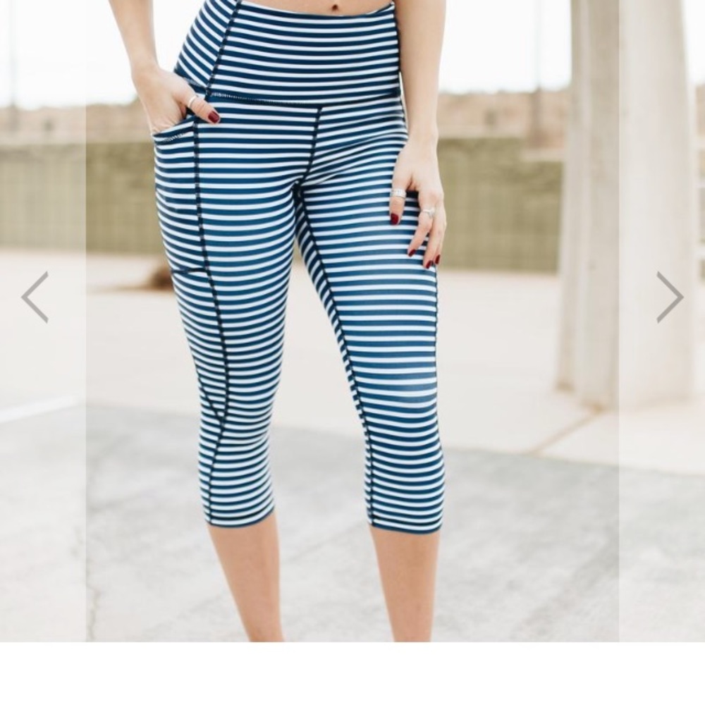 Senita nautical stripe capris